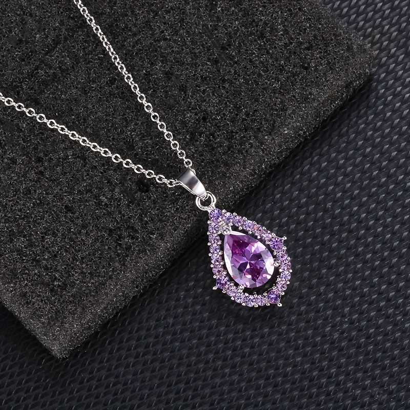 Nadine Amethyst-Halskette und Ohrringe