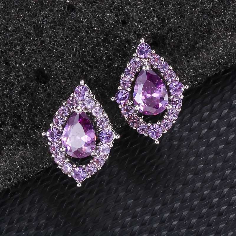 Nadine Amethyst-Halskette und Ohrringe