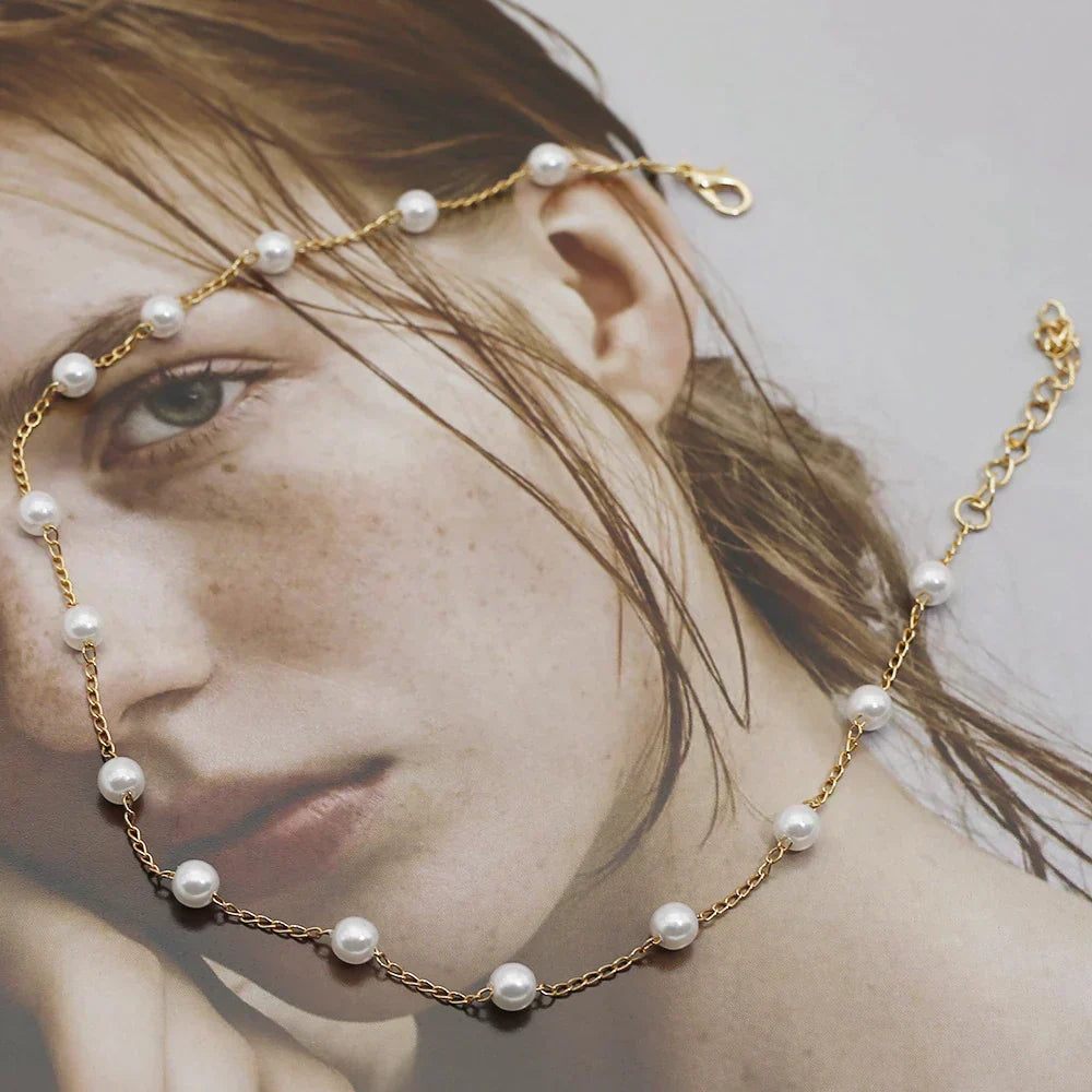 Parelketting in Gold