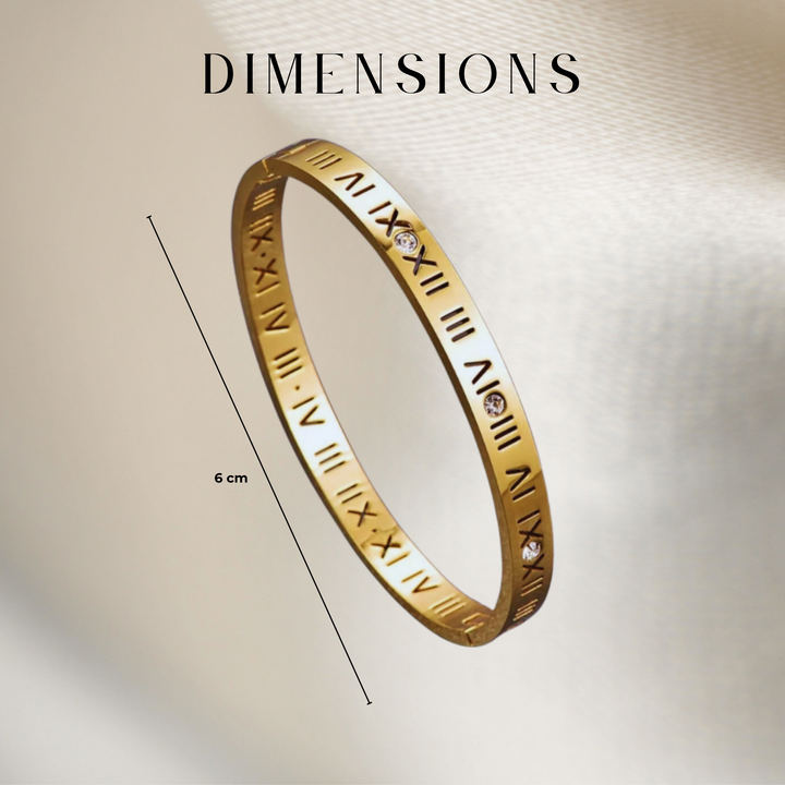 Titan-Armband mit römischen Ziffern